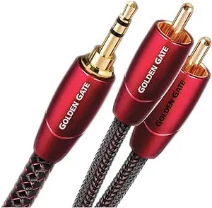 AudioQuest Golden Gate, 3.5-Millimeter Male to RCA Male Cable, 2 Meters/6.56 Feet