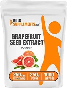 BulkSupplements.com Grapefruit Seed Extract Powder - Grapefruit Seed Supplements, Antioxidant Source - Herbal Supplement, Gluten Free, 250mg per Serving, 250g (8.8 oz) (Pack of 1)