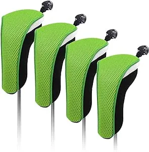 4X Thick Neoprene Hybrid Golf Club Head Cover Headcovers with Standard, Green 