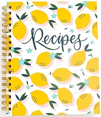 Recipe Book to Write in Your Own Recipes: Beautiful Blank Gold Spiral Cookbook