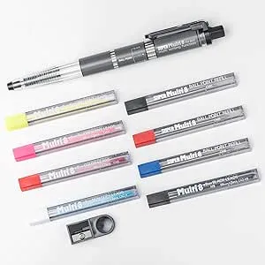 Pentel Super Multi 8 Automatic Mechanical Pencil Set (PH803ST)