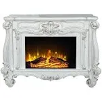 Acme Furniture Electric Fireplace 47&#034; x 38&#034; 4777 Btu Freestanding Bone White