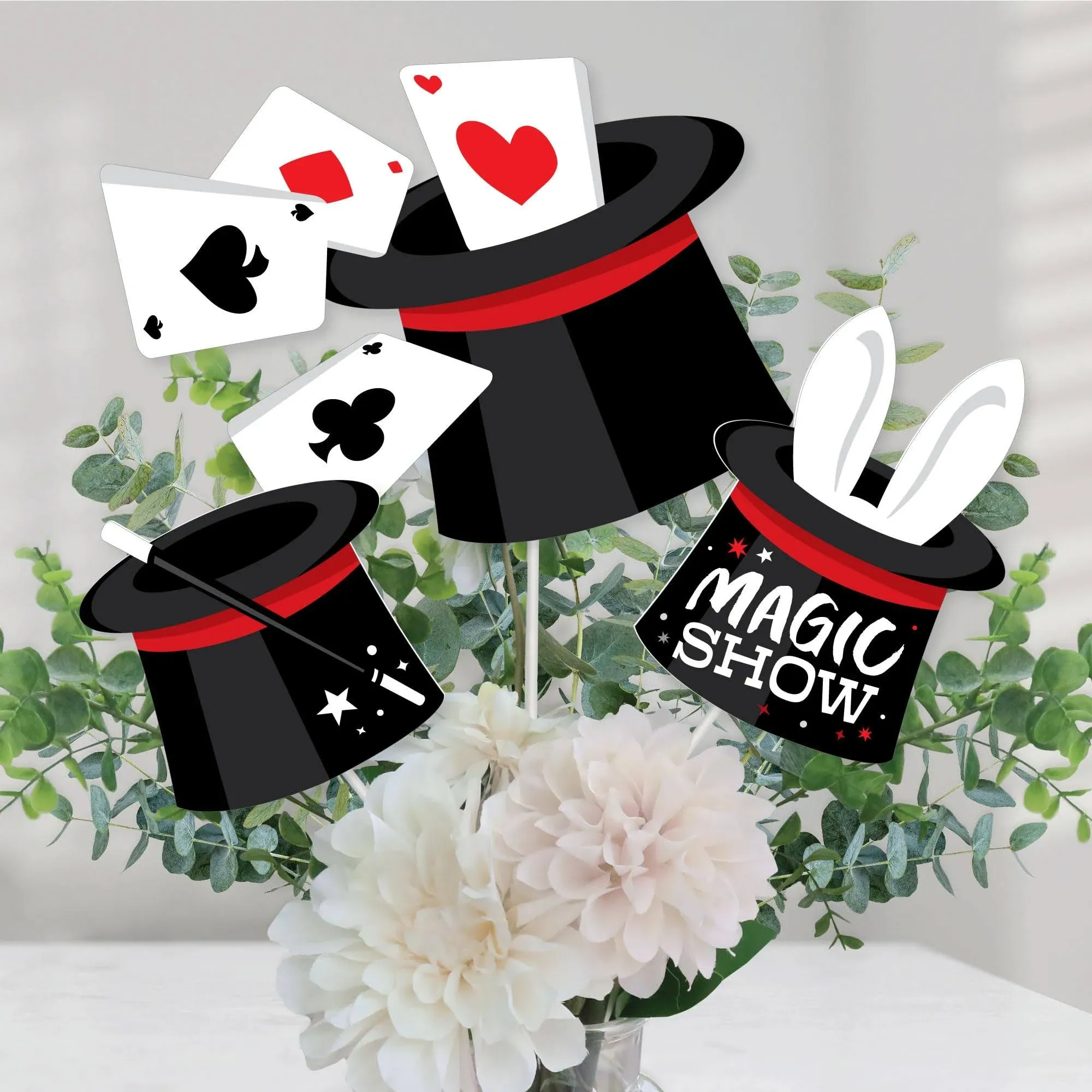 Ta-Da, Magic Show - Magical Birthday Party Centerpiece Sticks - Table Toppers - Set of 15