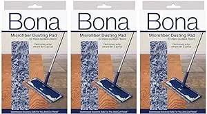 Bona Microfiber Dusting Pads - 3 Pack (3) Fits 4x15 BonaMop