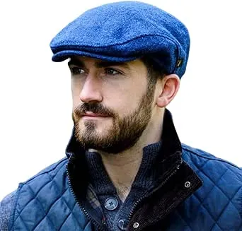 Mucros Weavers Irish Flat Cap Men Trinity Tweed Hat Driving Cap Made in Ireland