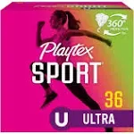 Playtex Sport Tampons, Plastic Applicator, Ultra - 36 tampons