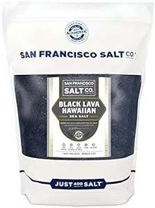 Black Lava Hawaiian Sea Salt - 5 lb. Bag Fine Grain by San Francisco Salt Company