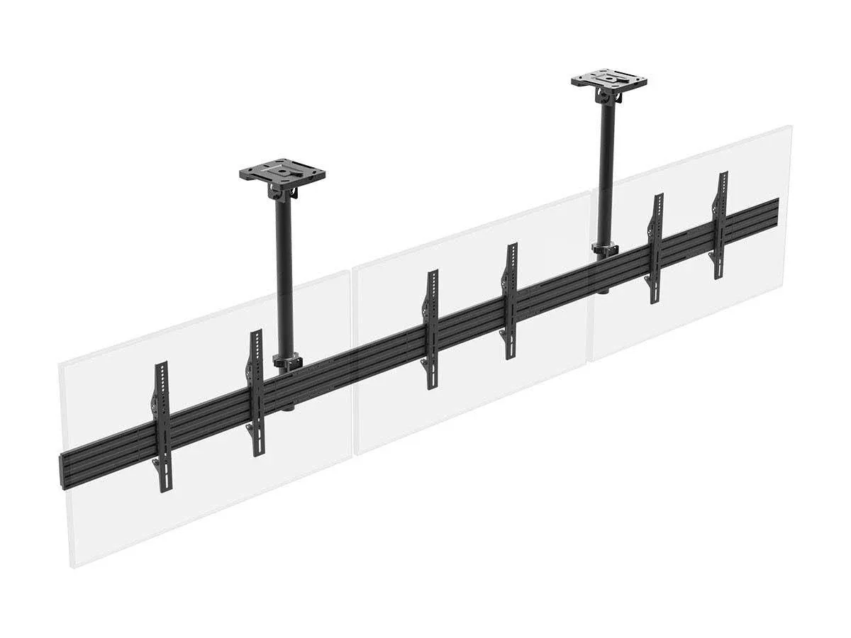 Monoprice 3x1 Menu Board Wall Mount For Screens 32in to 65in, Max Weight 66lbs