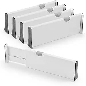 5 Pack Adjustable Drawer Dividers Adjustable Separators Expandable From 1117 Inc