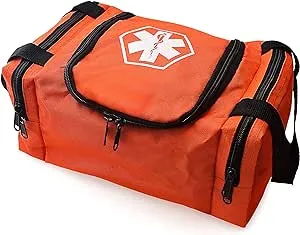 ASA TECHMED First Aid Responder EMS Emergency Medical Trauma Bag EMT, Fire Fighter, Police Officer, Paramedics, Nurse, Orange