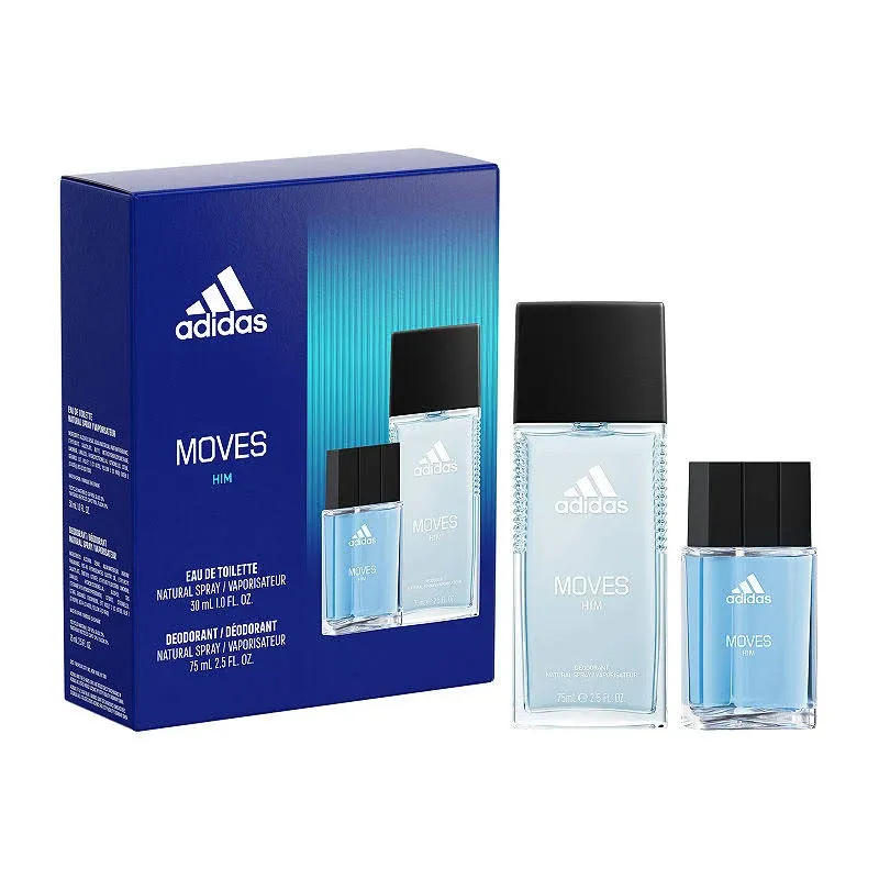 Adidas Moves for Him 2-Pc. Eau de Toilette & Deodorant Natural Spray Holiday Gift Set