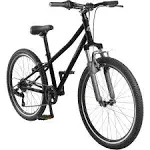 Retrospec Dart 24 Inch Kids Bike - 7 Speed for Ages 8-11 Boys and Girls Bicycle With All Season Shock-Absorbing Tires and Front Suspension