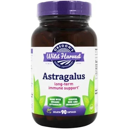 Oregon's Wild Harvest Astragalus Premium Grade Root, Capsules - 90 count