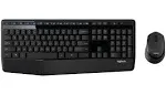 Logitech MK345 Wireless Keyboard and Mouse Combo (Black)