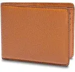 Bosca italia Slim 8-Slot Men's Pocket Wallet Made in Italy, Monfrini Collection - Nut