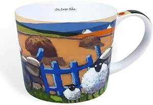 Thomas Joseph on Ewer Bike Mug Sheep Design Porcelain Irih Coffee Mug