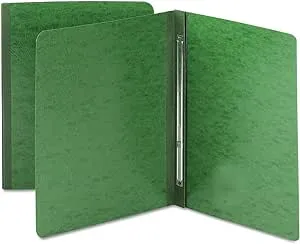 Smead Prong Fastener Premium Pressboard Report Cover, Two-Piece Prong Fastener, 3" Capacity, 8.5 X 11, Green/Green