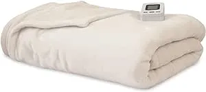 SensorPedic Heated Electric Blanket with SensorSafe, Twin, Ivory