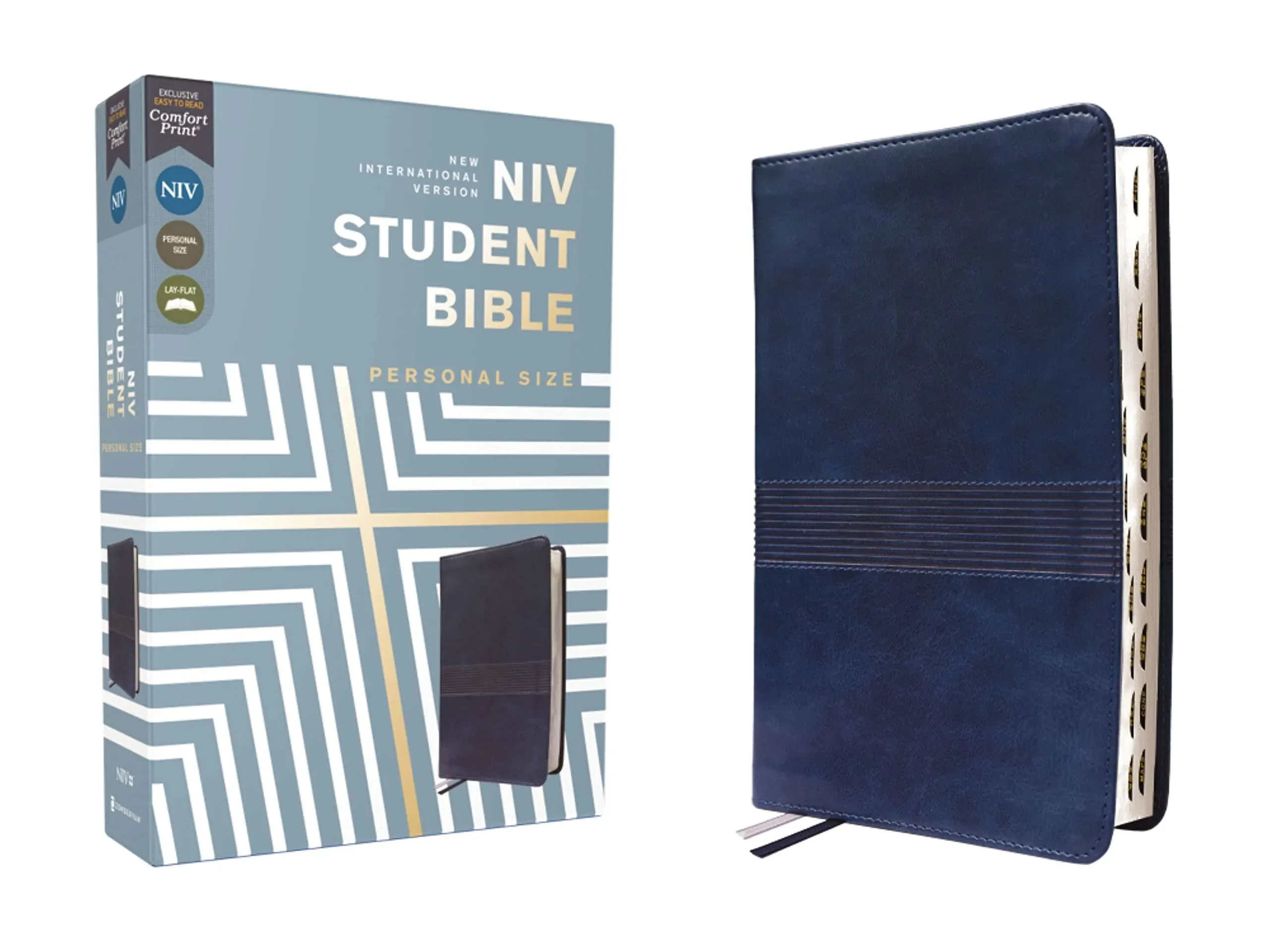 NIV, Student Bible, Personal Size, Thumb Indexed, Comfort Print [Navy] [Book]