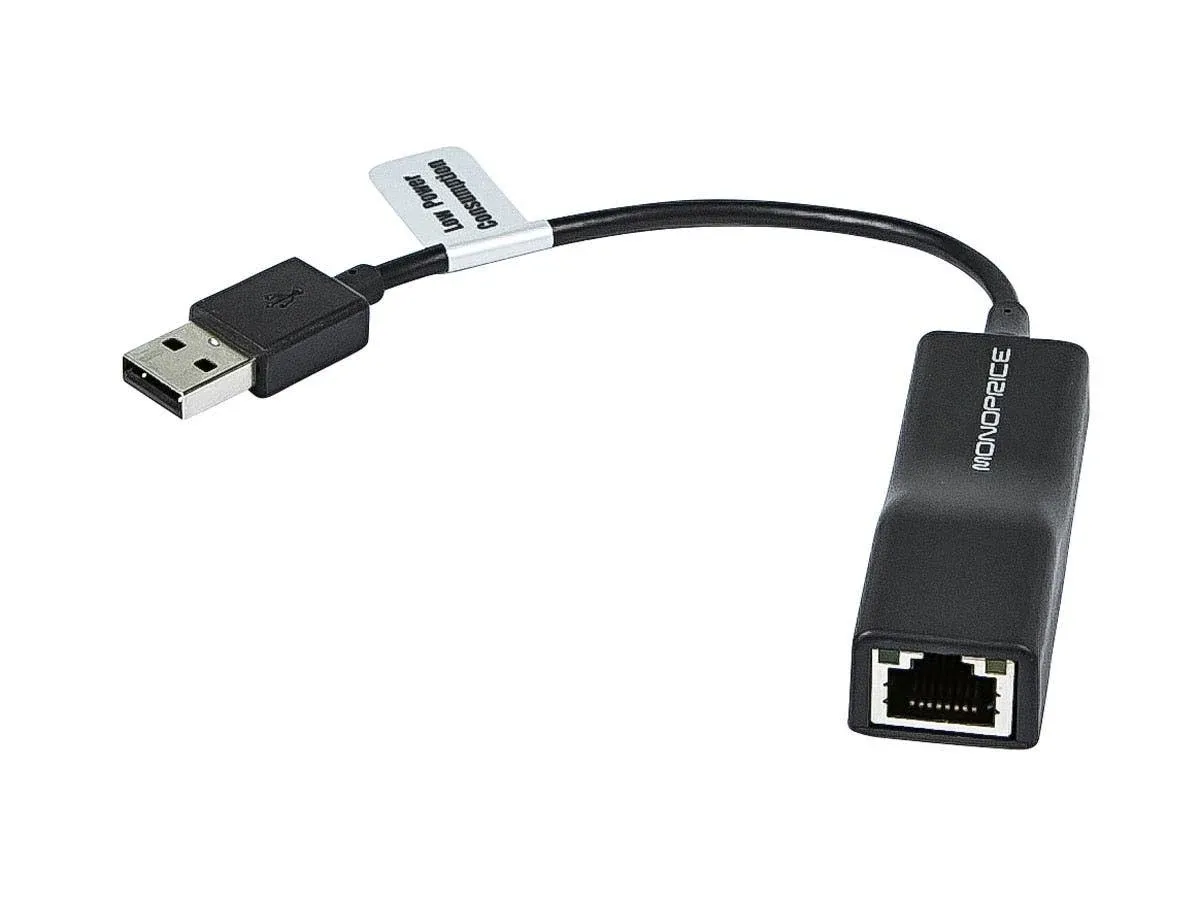 Monoprice USB 2.0 Ethernet Converter Cable Adapter Low Power 9466  9411195