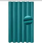 Barossa Design Soft Microfiber Fabric Shower Liner or Curtain, Hotel Quality, Machine Washable, Water Repellent, Turquoise, 70 x