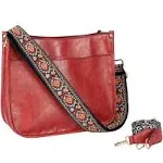 Crossbody Bag for Women Trendy - Vegan Faux Leather Purses, Medium Hobo Bag with 2 Guitar Strap