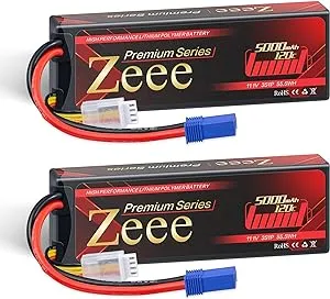 Zeee Premium Series 3S Lipo Battery 5000mAh 11.1V LCG Hard Case Batttery Heig...