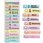 ABCxGOOD Daily Schedule Pocket Chart, Visual Schedule Pocket Chart for Toddler, 13+1 Pocket with 21 Dry-Erase Reusable Cards, Prek K Preschool