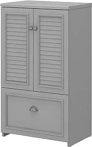 Bush Furniture Fairview 2 Door Storage Cabinet with File Drawer