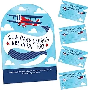 Taking Flight Airplane Baby Shower or Birthday Party Candy Guessing Game