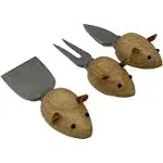 Kikkerland Mouse Cheese Knives Set of 3