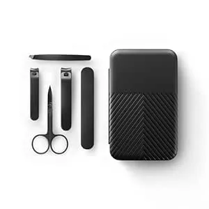 Manscaped Shears 3.0, 5-Piece Precision Mens Nail Grooming Travel Kit, Stainless Steel Manicure Set with Fingernail & Toenail Clippers, Nail File, S