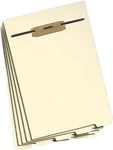 Smead Stackable Folder Divider with Fastener, Bottom 1/5-Cut Tab, Letter Size, Manila, 50 per Box (35600)