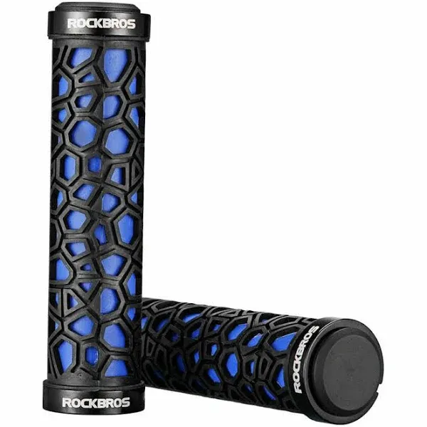 ROCKBROS Bike Handlebar Grips Double Lock-on Bike Grips Non-Slip Bicycle Handlebar Grips for MTB, BMX, Scooters, Folding Bikes 22.2mm