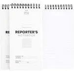 12 Pack Reporter&#039;s Notebook Spiral Notepad for Reporters Journalists, 4x8 Inch