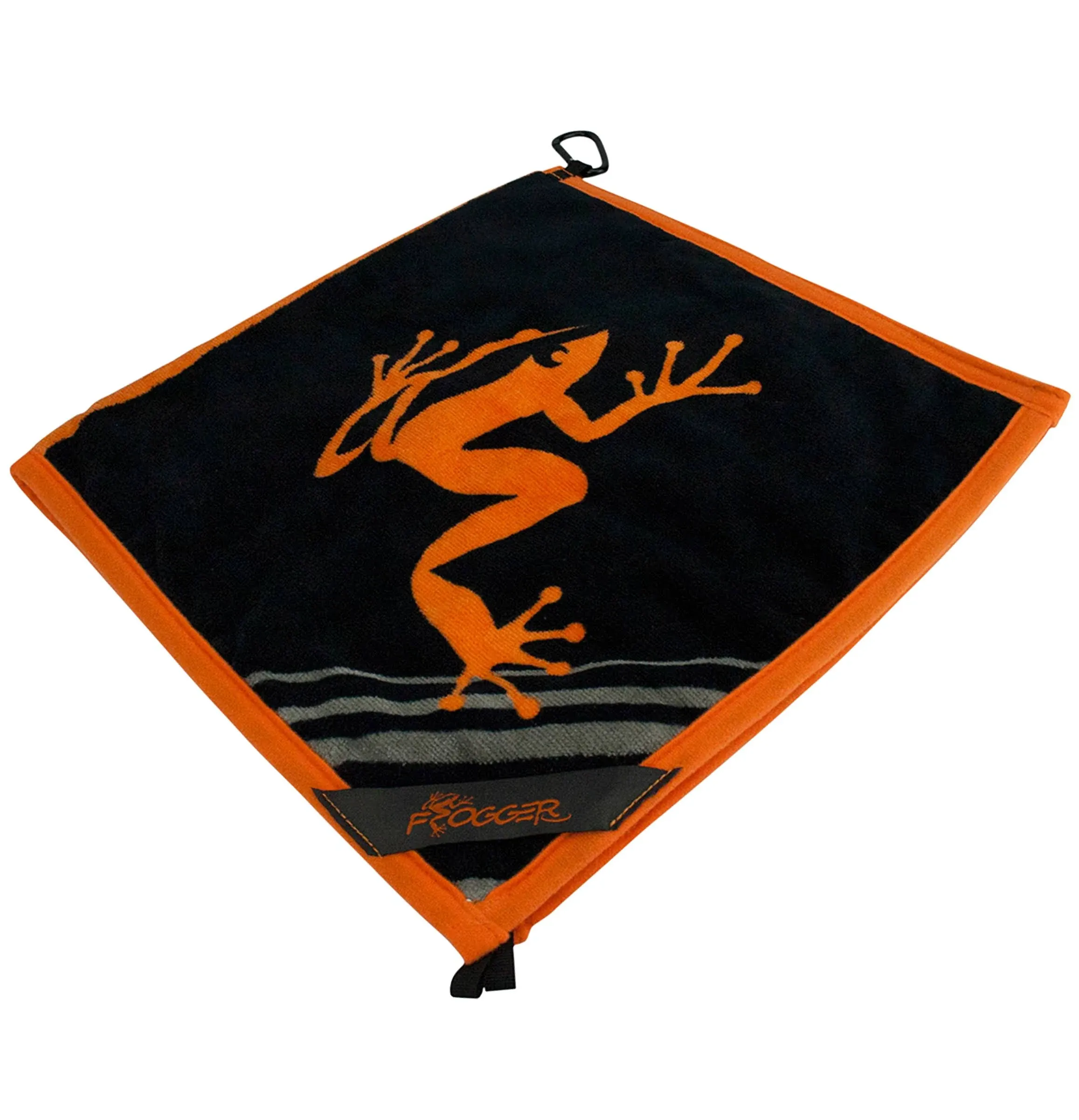 Frogger Golf Wet and Dry Amphibian Towel Orange Brand New Towels Accessories 