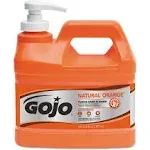 GOJO NATURAL ORANGE Pumice Hand Cleaner, 1 Gallon Quick Acting Lotion Hand Cleaner with Pumice Pump Bottle (Pack of 1) – 0955-02