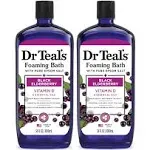 Dr Teal&#039;s Foaming Bath with Pure Epsom Salt, w/ Elderberry Vitamin D 34oz 2 Pack