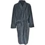 "Hanes Men's Soft Touch Robe In Charcoal"