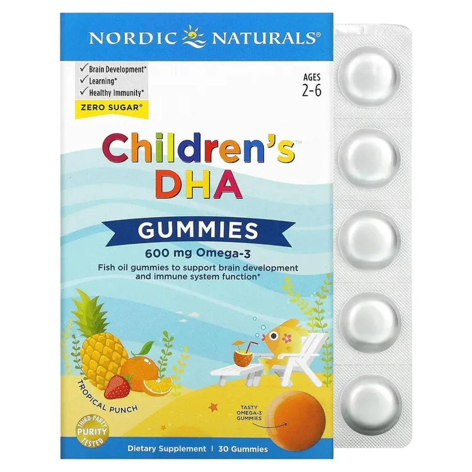 Nordic Naturals Omega 3 Dha 600mg 30 Gomas Gummies Original