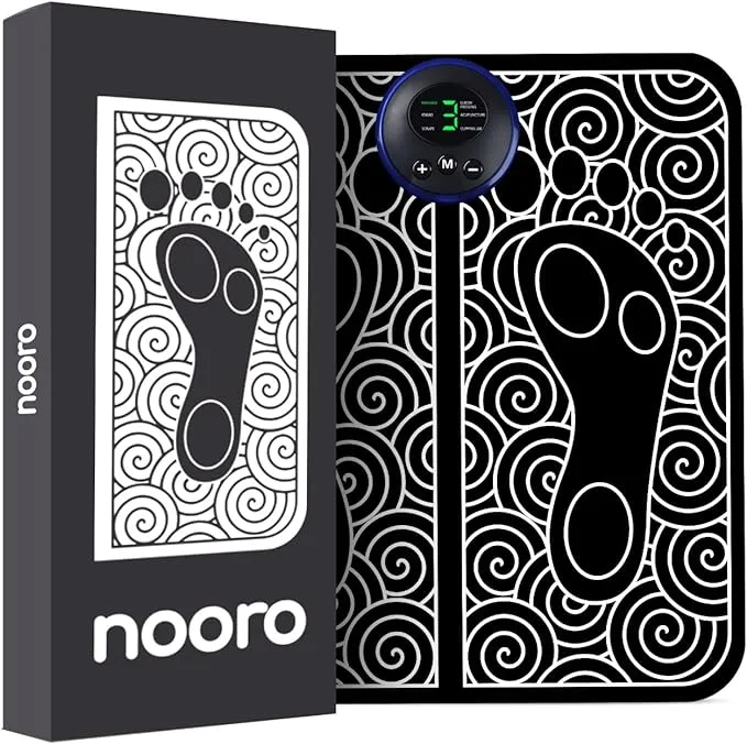 Nooro Portable Foot Massager - Soothing Comfort & Revitalization for Tired Feet, 15 Minute Massage with 6 Settings, Pulse Sensation with Deep TIS