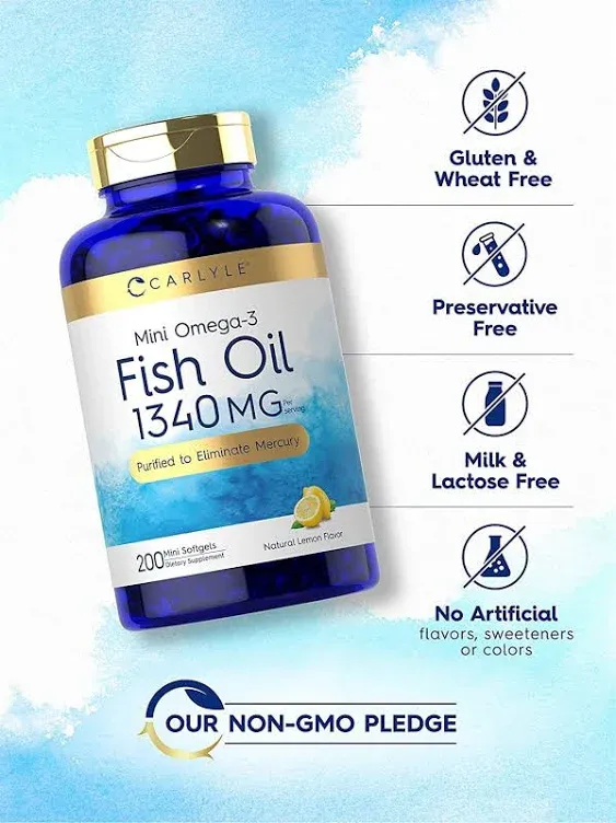 Carlyle Mini Omega 3 Fish Oil 2010mg | 200 Softgels