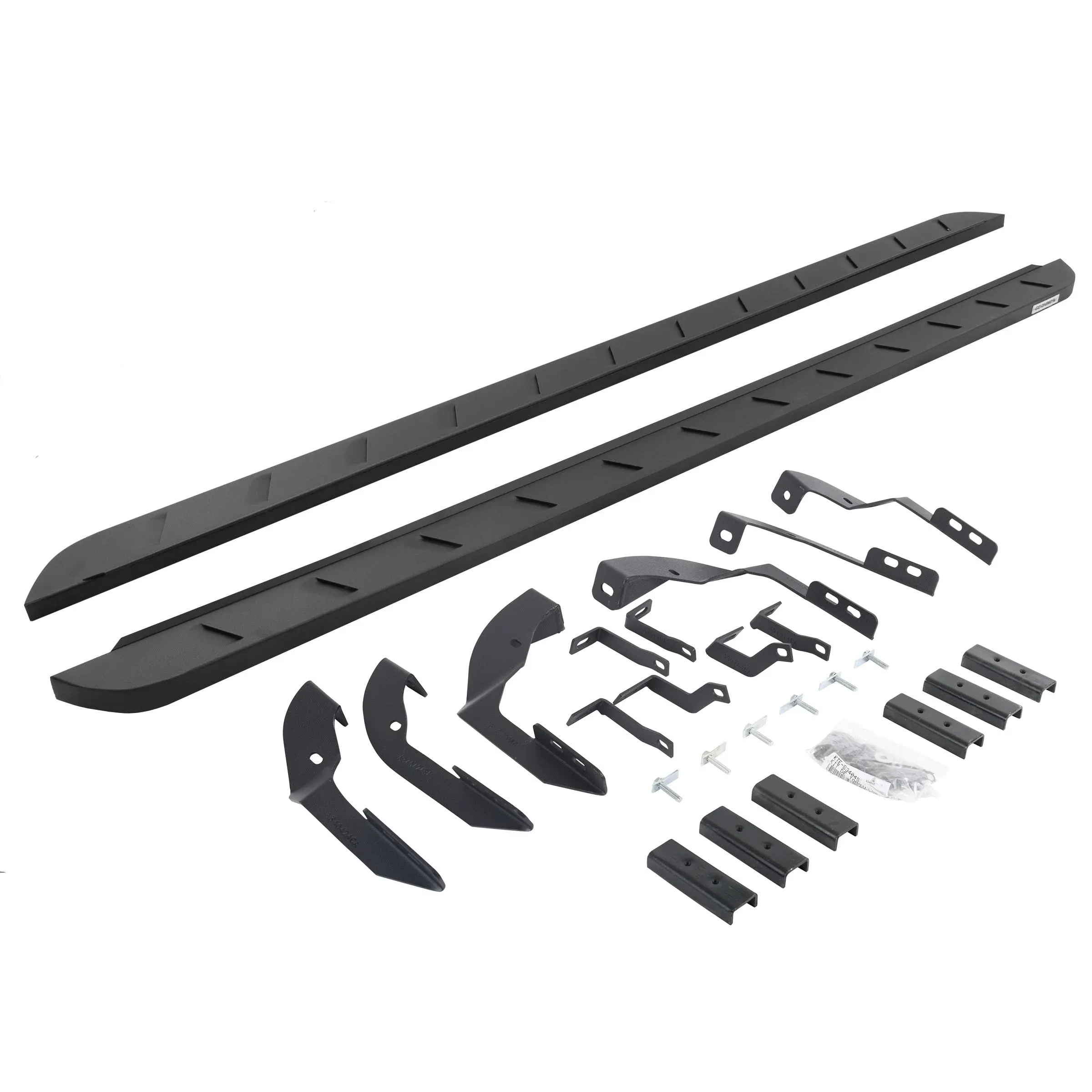 Go Rhino 63404280SPC RB10 Slim Line Running Boards with Mounting Brackets Kit for 15-19 Sierra 2500 HD, Silverado 3500 HD, Silverado 2500 HD, Sierra 3500 HD (Crew Cab Pickup)