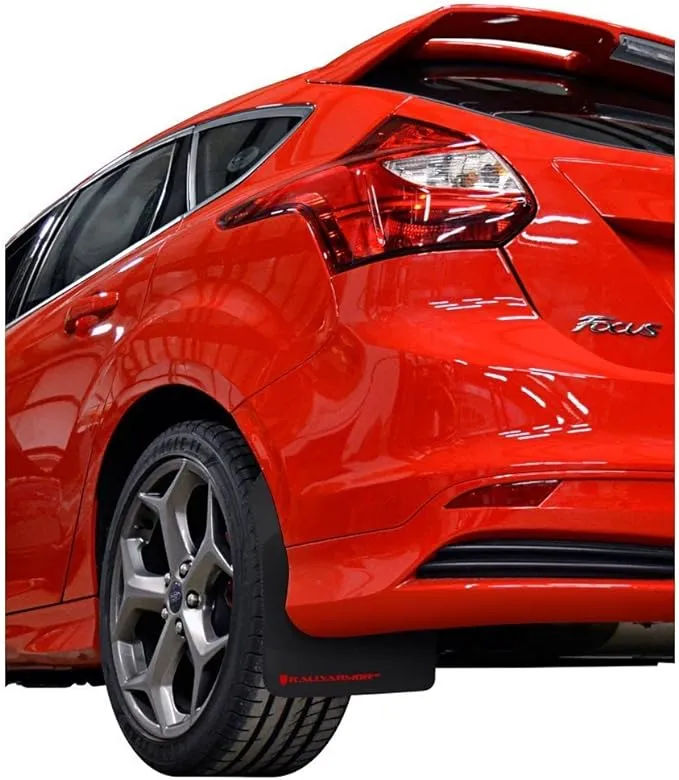 MF27-UR-BLK/RD Black, Red Mud Flap with Logo (13-18 Ford FocusST)