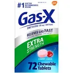 Gas-X Antigas 125 mg Extra Strength Chewable Tablets Cherry Creme (4.8 oz)