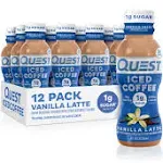 Quest Nutrition Iced Coffee Vanilla Latte 1g of Sugar 10g of Protein