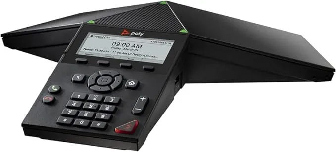 Polycom Poly Trio 8300 IP Conference Station - Corded/Cordless - Corded/Cordless - Bluetooth, Wi-Fi - Black - TAA Compliant