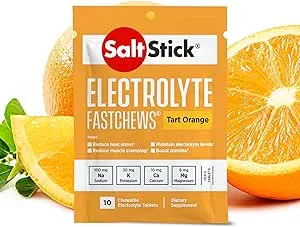 Saltstick Electrolyte Fastchews, Tart Orange - 12 pack, 10 tablets