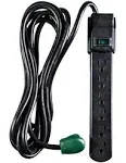 "Surge Protected Power Strip, 6 Outlets, 15A, 250 Joules, 6' Cord"