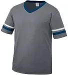 Wholesale Augusta Sportswear 360 Sleeve Stripe Jersey - Graphite/Navy/White - M